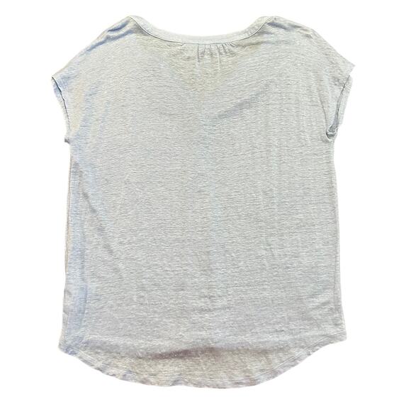 Joie Womens light blue linen jersey top quarter button down size large - Picture 4 of 4